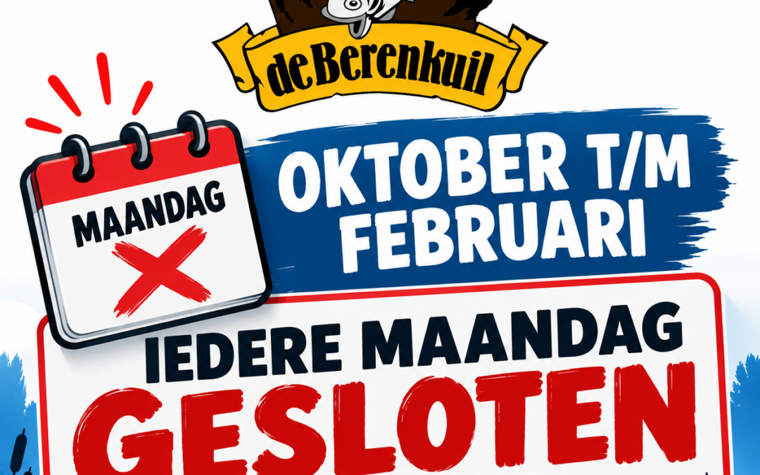 Maandag gesloten!