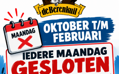 Maandag gesloten!